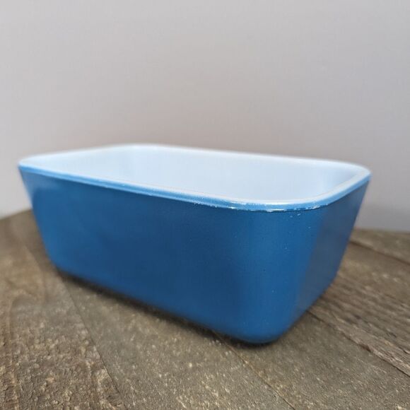 Pyrex refrigerator dishes,  Pyrex vintage, Primary blue Refrigerator dish,  no l - Picture 7 of 7